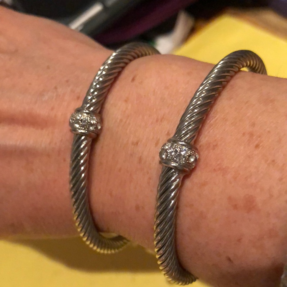 Silver cuff bracelets